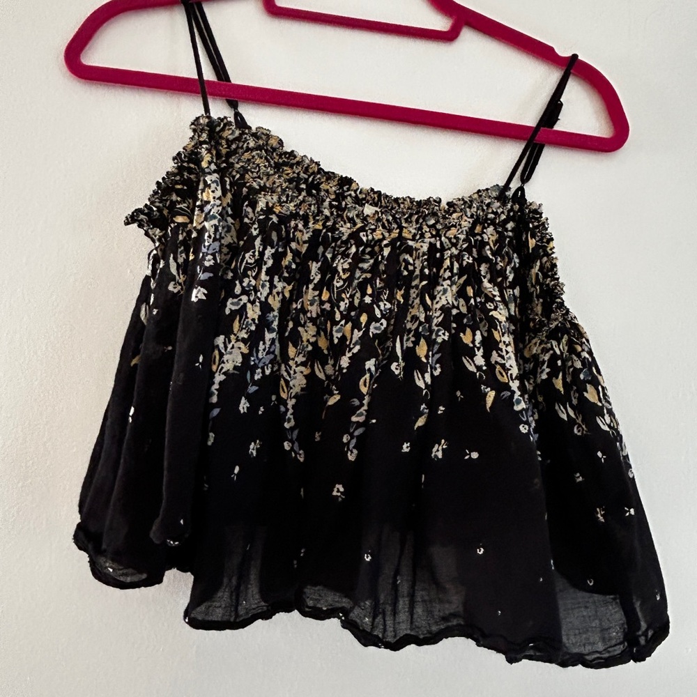 Floral Black Women's Top